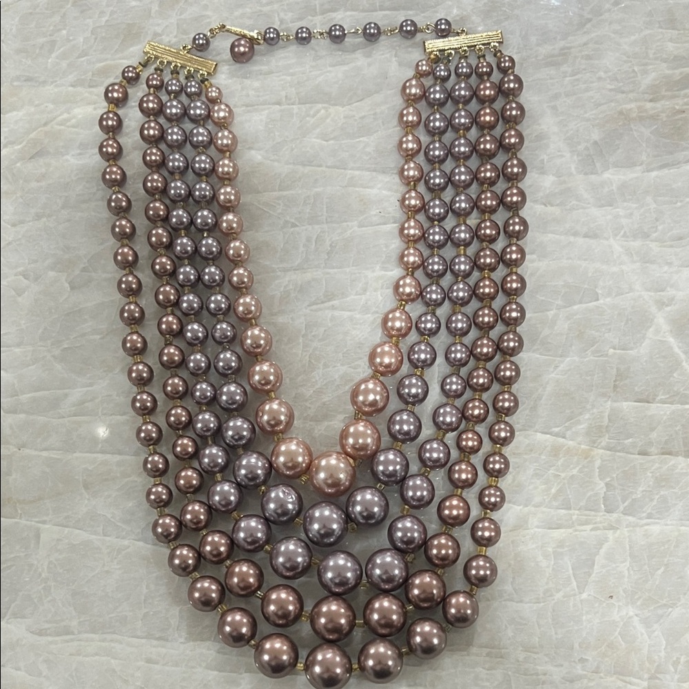 Multi-Strand Pearl Necklace made in Japan